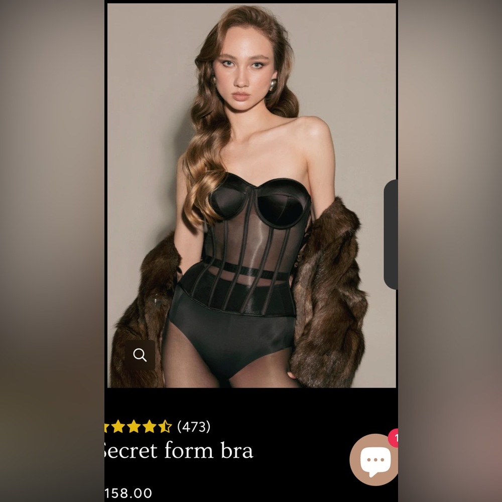 Black Strapless Corset Bodysuit - Unbranded